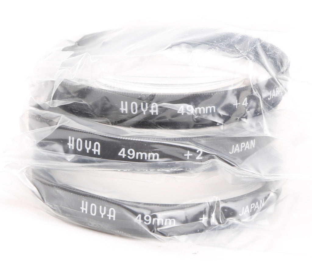 HOYA Diopter Set. 49mm +1 +2 +4 Circular Diopter Bundle.