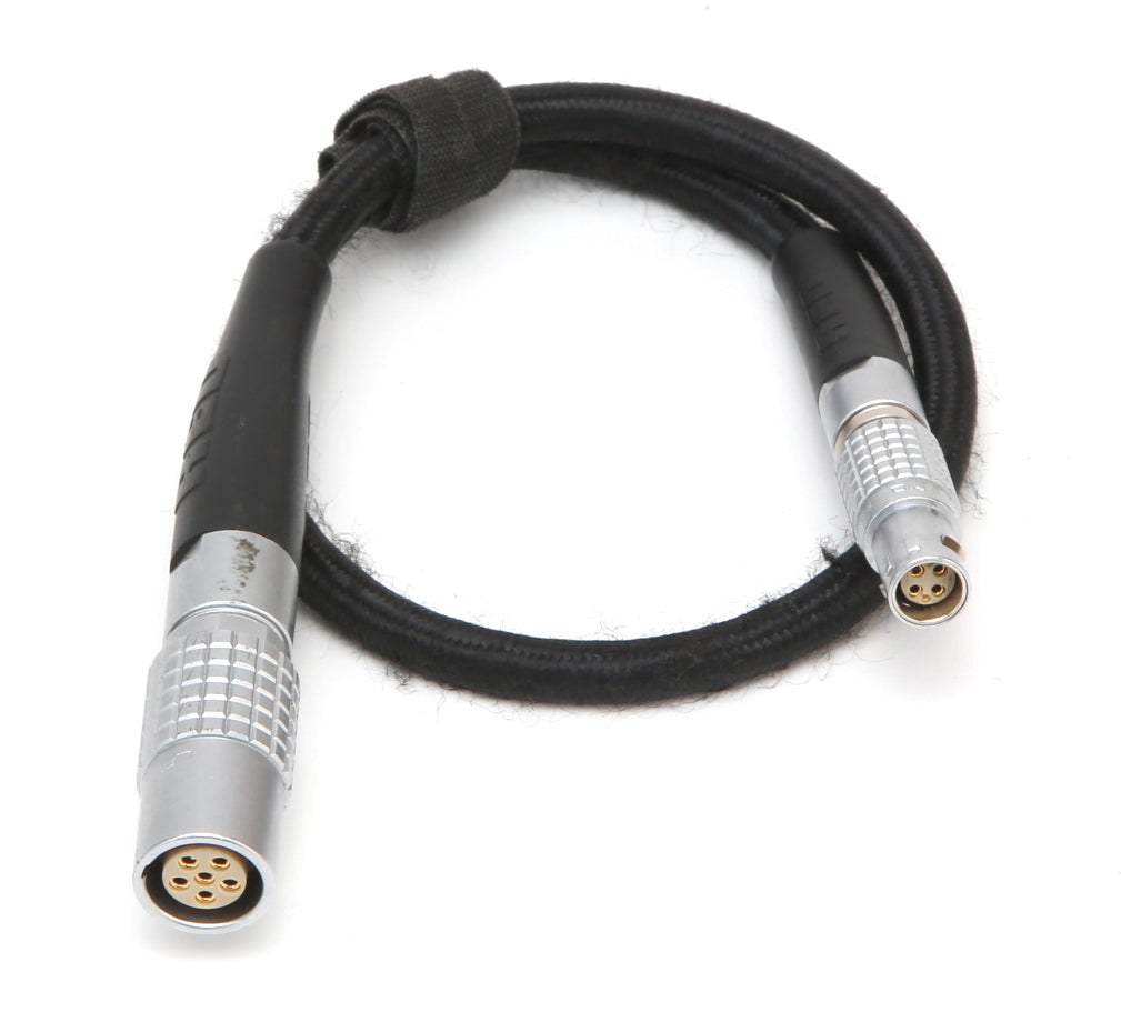 18" Time Code 5-Pin Lemo Out to 4-Pin Lemo in Epic Time Code Cable (Black - 18")